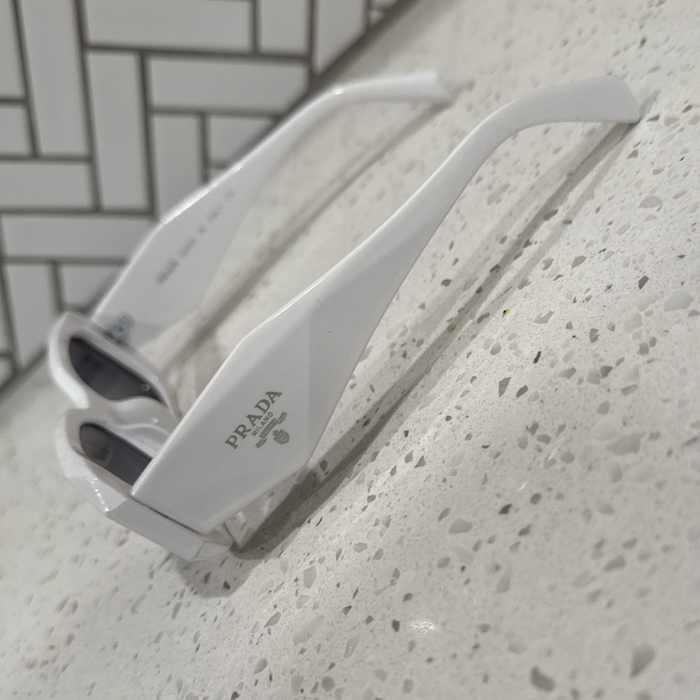 Authentic Prada sunglasses in white